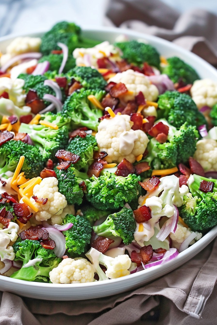 Amish Broccoli Cauliflower Salad Recipe