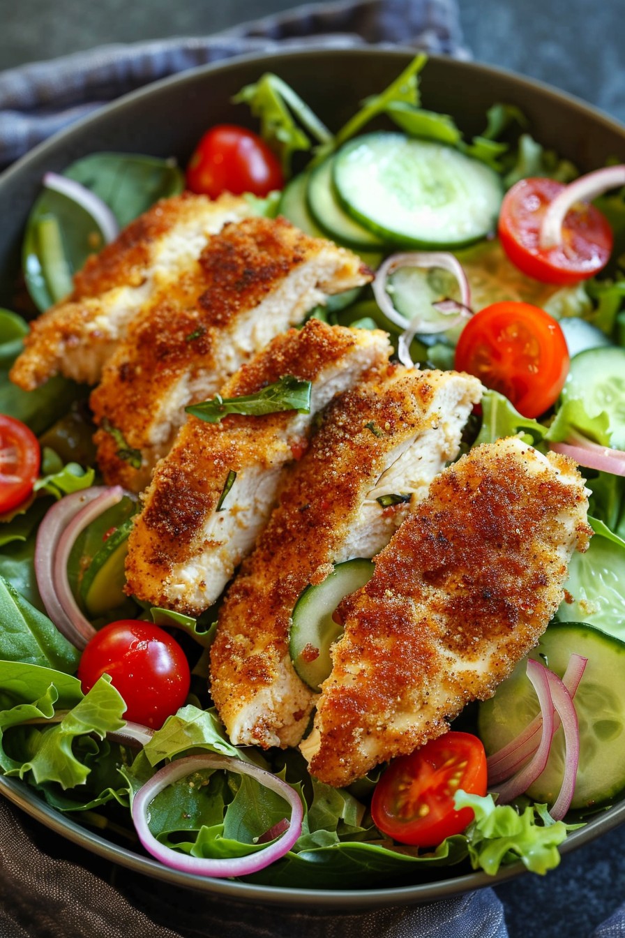 Breaded Chicken Salad Recipe