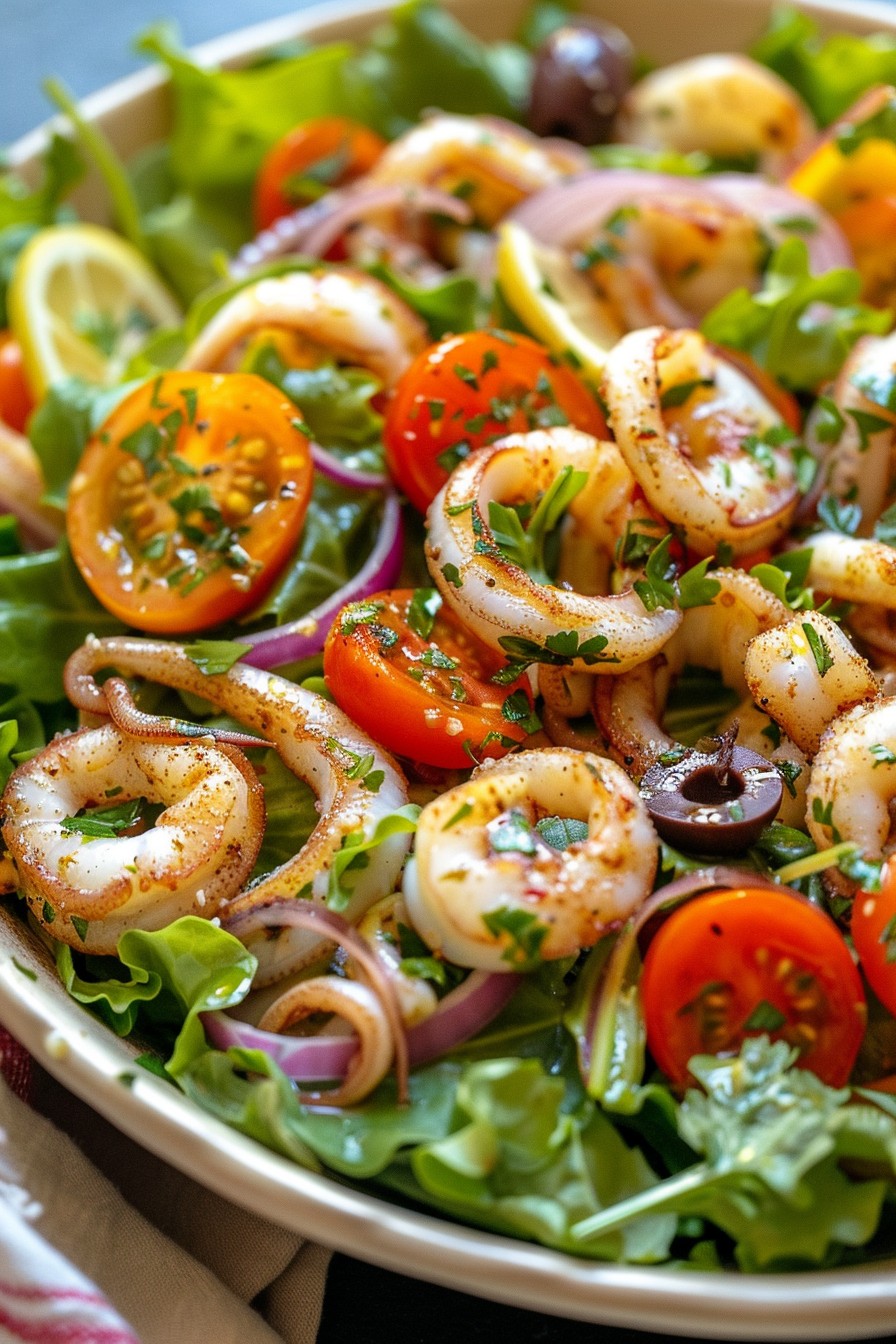 Calamari Seafood Salad Recipe