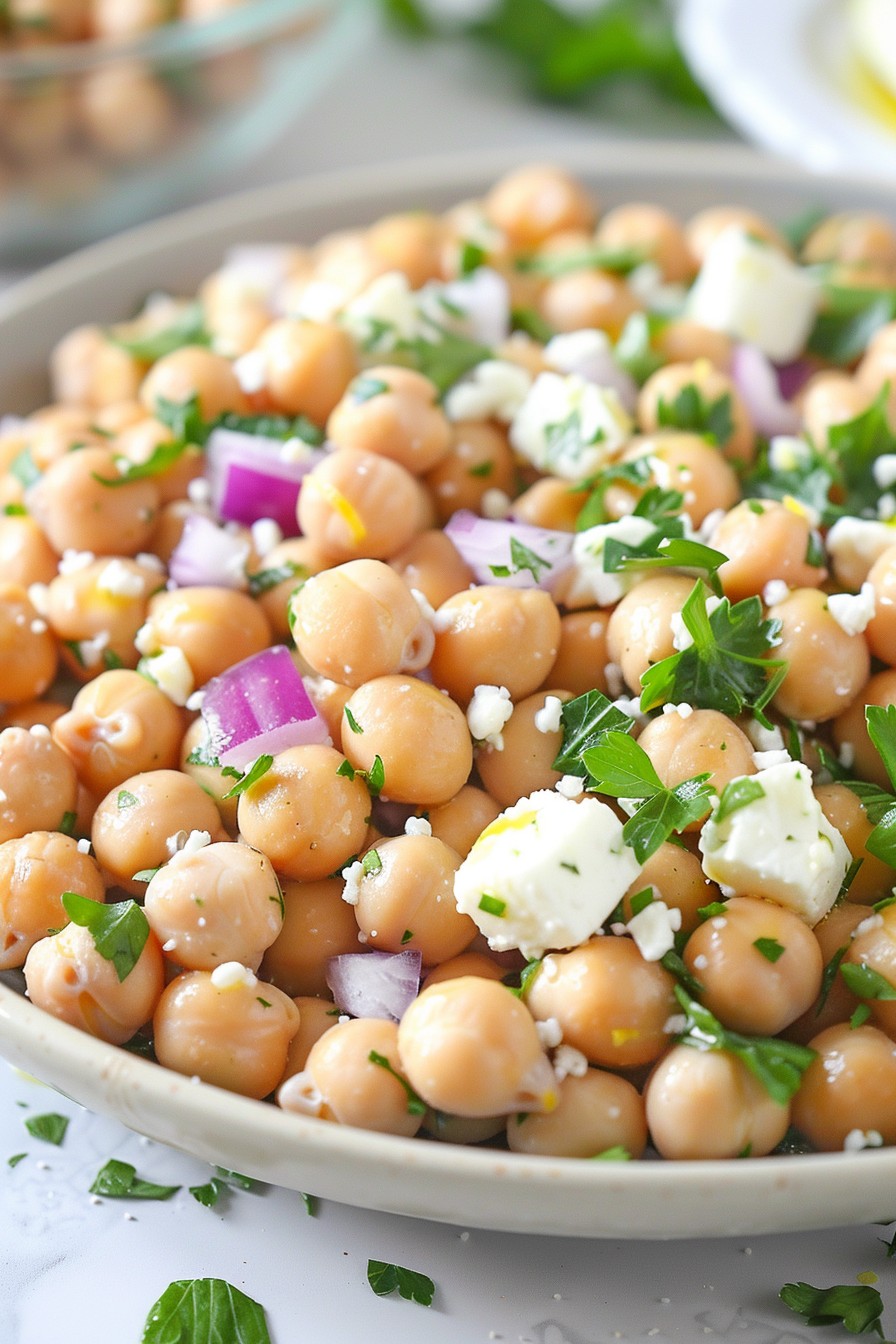 Chickpea Salad Recipe With Feta Cheese