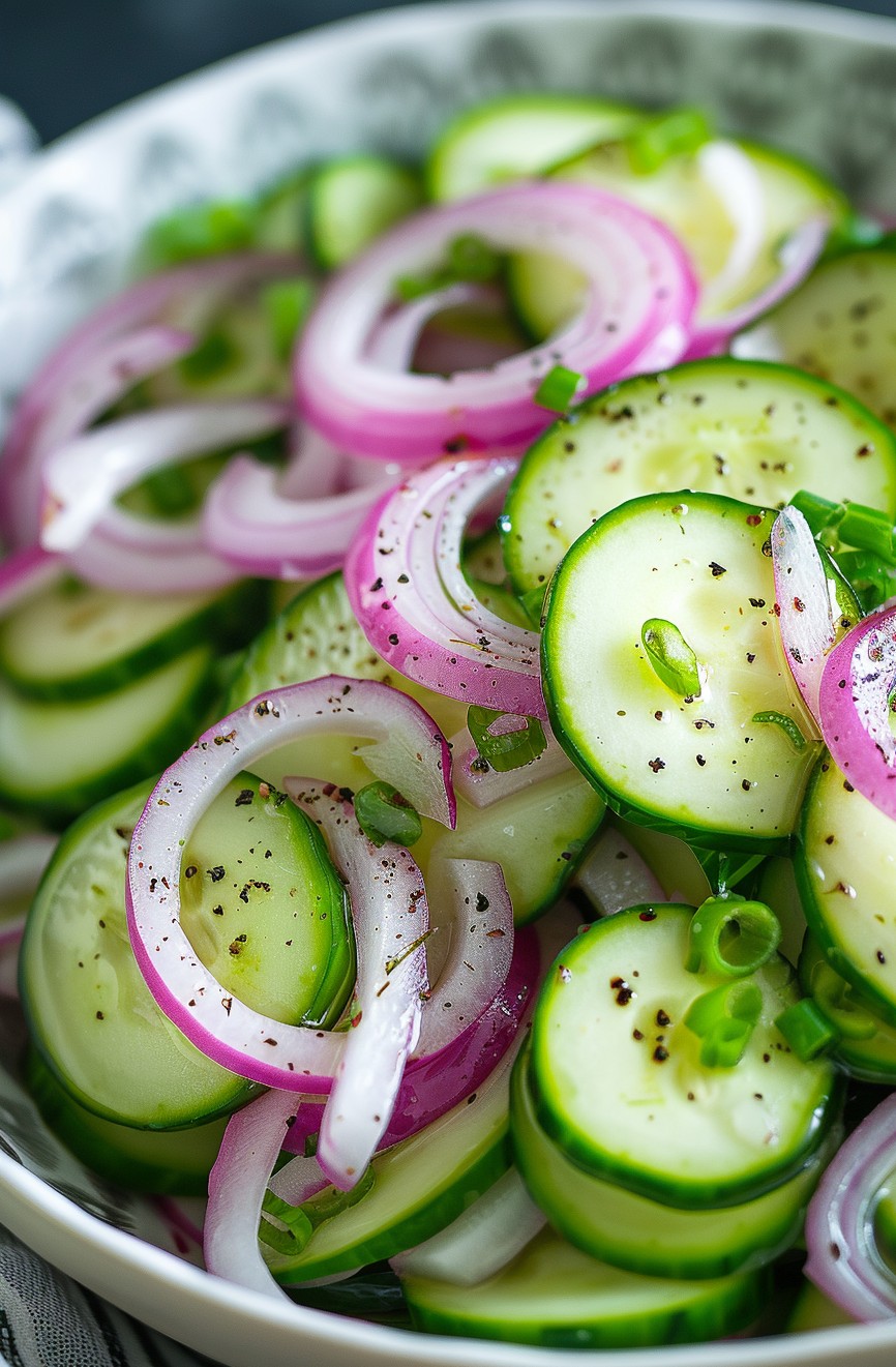 Cucumber Onion Salad Recipe Vinegar