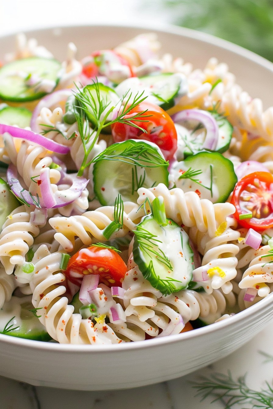 Cucumber Pasta Salad Recipe