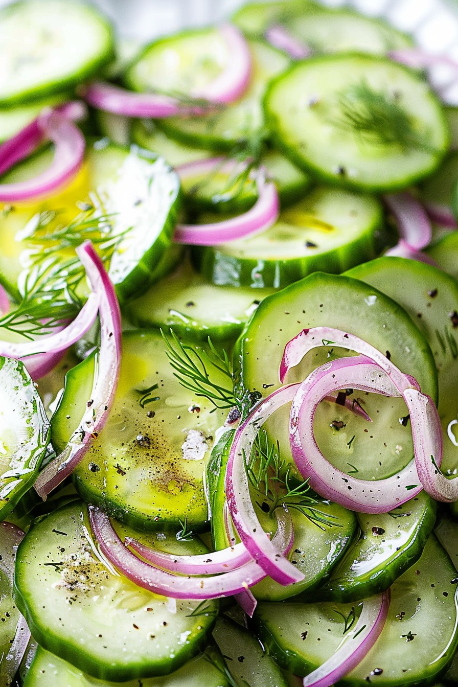 Crispy Cucumber Salad with Red Wine Vinegar: A Refreshing Summer Delight