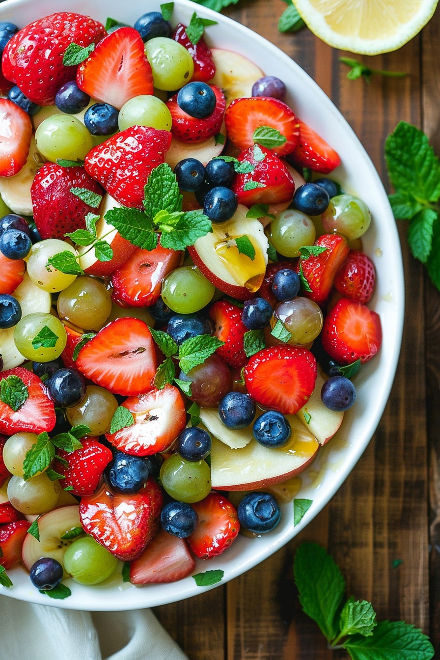 Sweet & Simple Fruit Salad Recipe with Honey