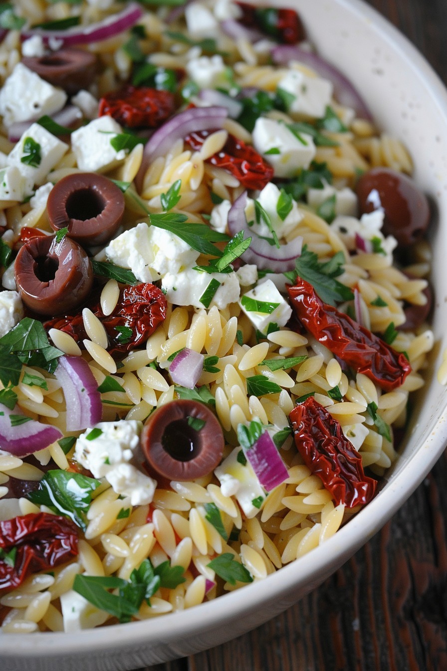 Mediterranean Orzo Pasta Salad Recipe: A Zesty Summer Delight