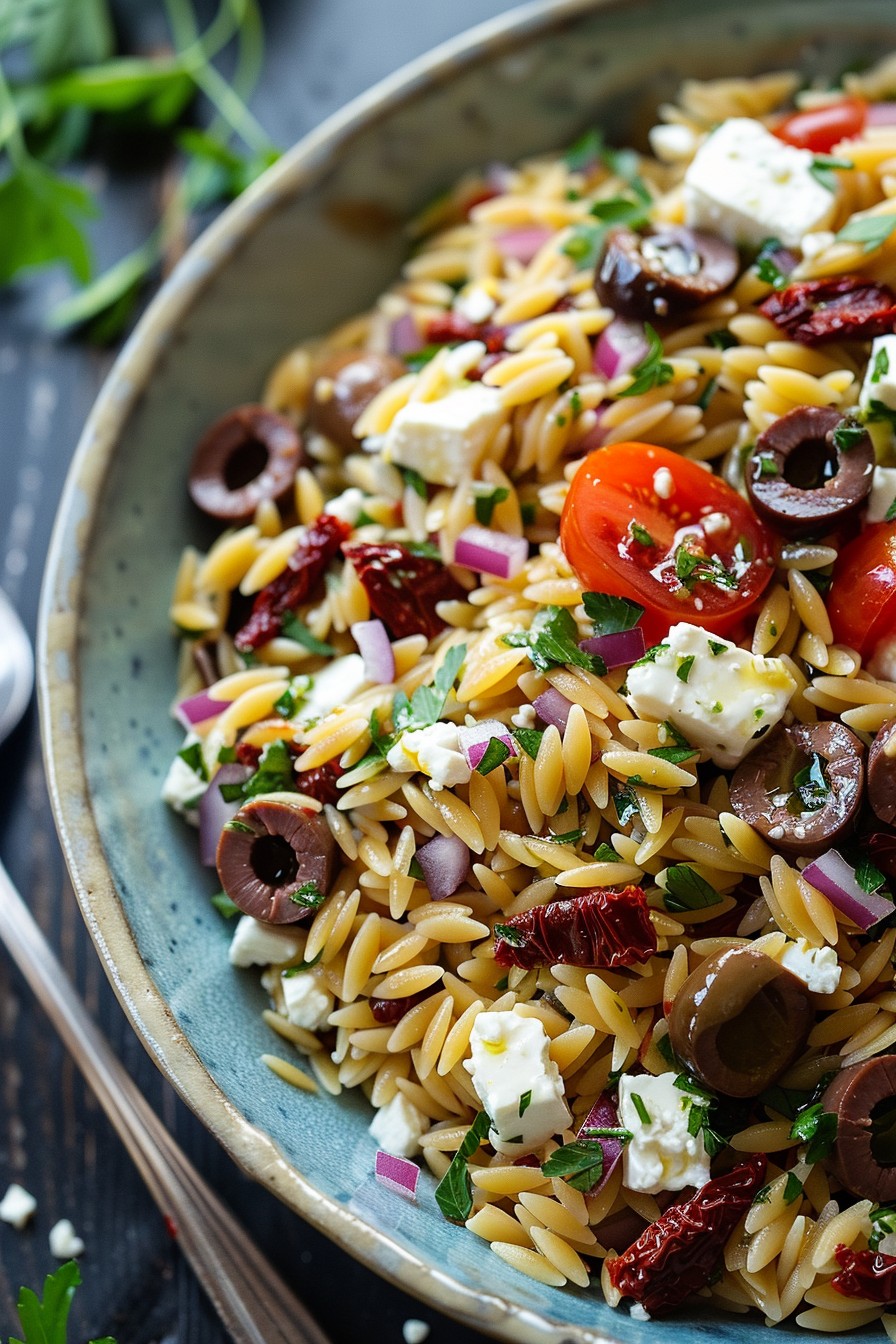 Mediterranean Orzo Pasta Salad Recipe