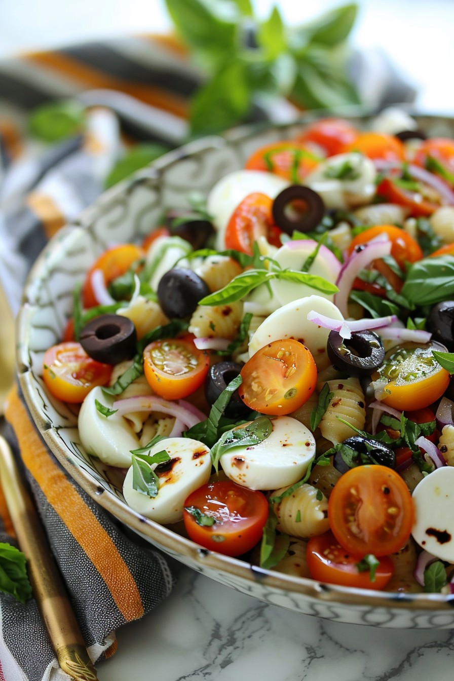 Pasta Salad Recipe With Mozzarella Balls