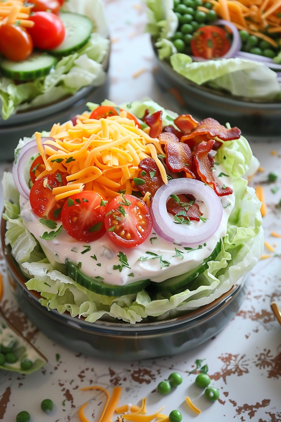Seven Layer Salad Recipe With Ranch Dressing