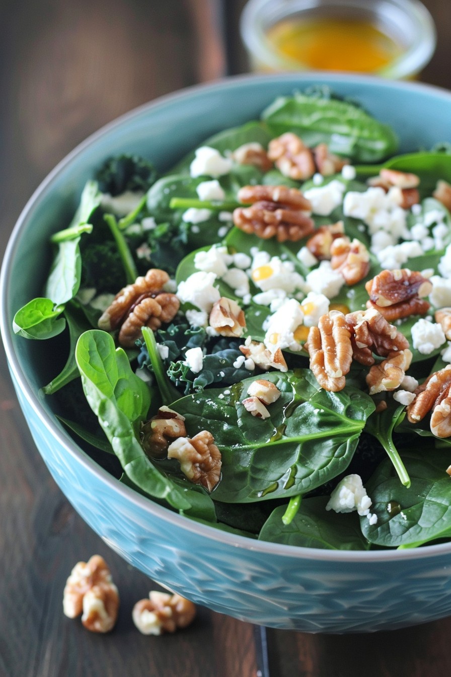 Spinach and Kale Salad Recipe: A Leafy Green Delight