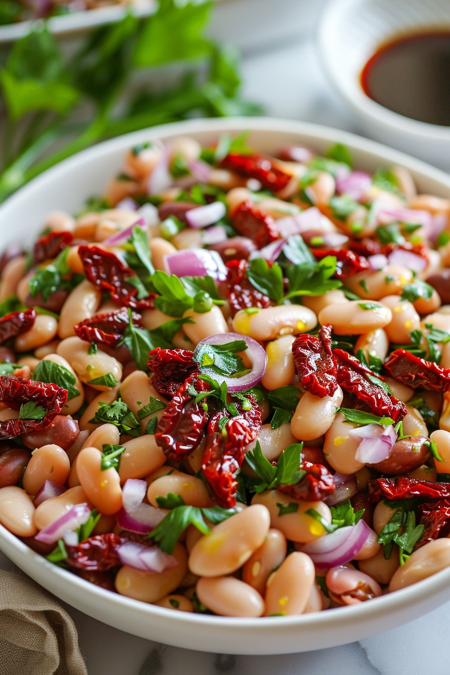 Sun Dried Tomato Dense Bean Salad Recipe