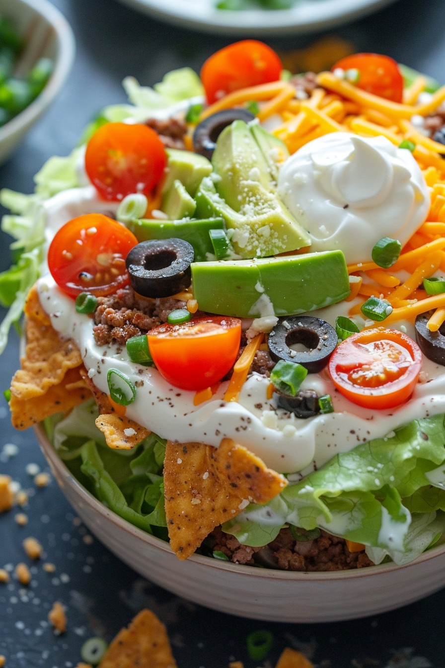 Taco Layer Salad Recipe: A Fiesta in Every Bite