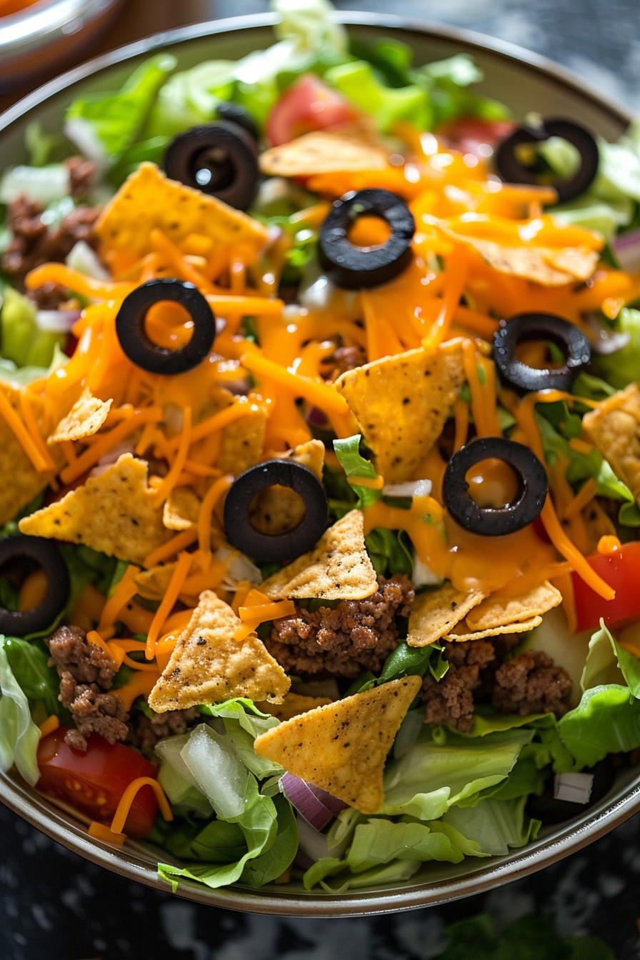 Thousand Island Taco Salad Recipe: A Crunchy, Creamy Delight