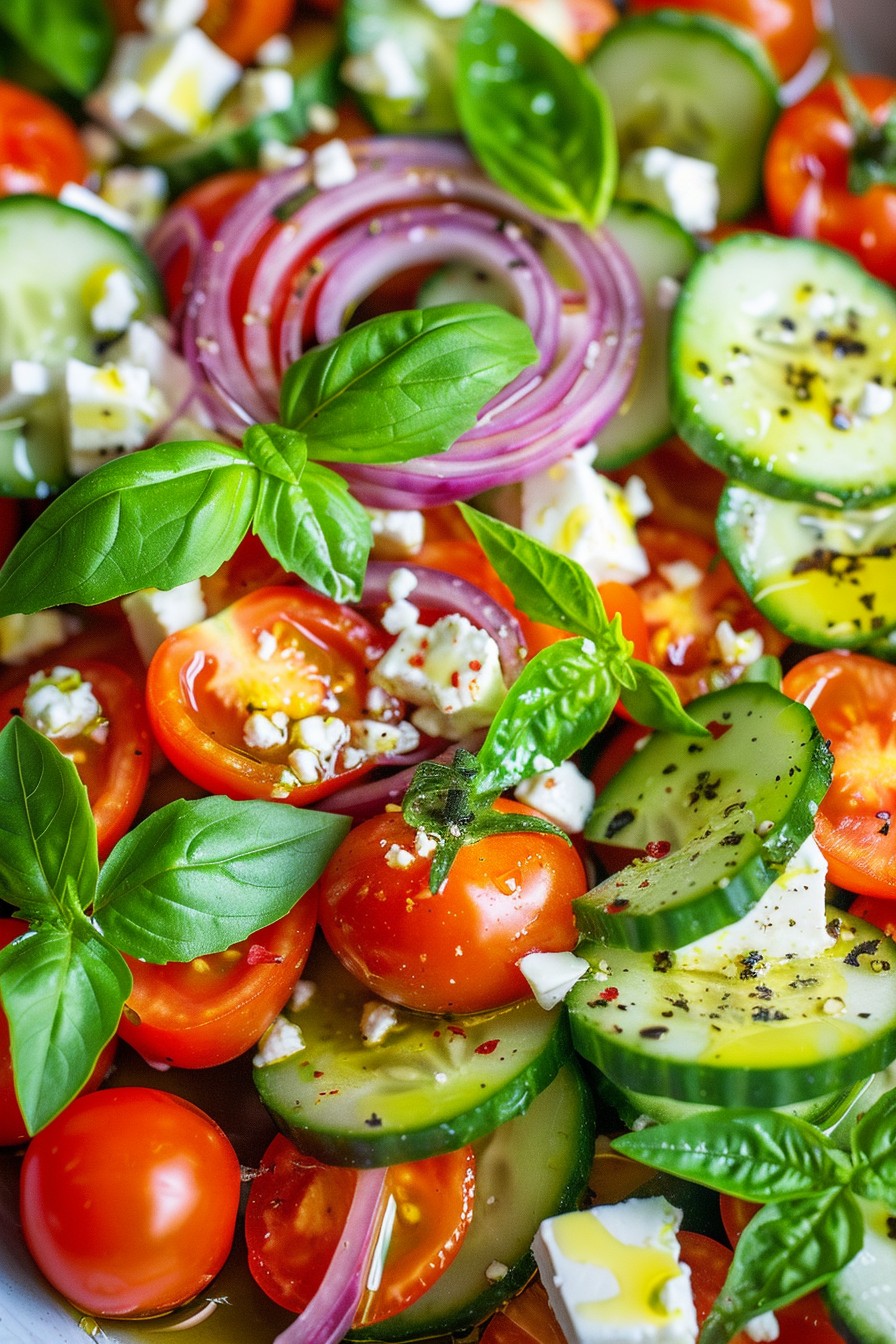 Tomato Feta Cucumber Salad Recipe: A Refreshing Summer Delight