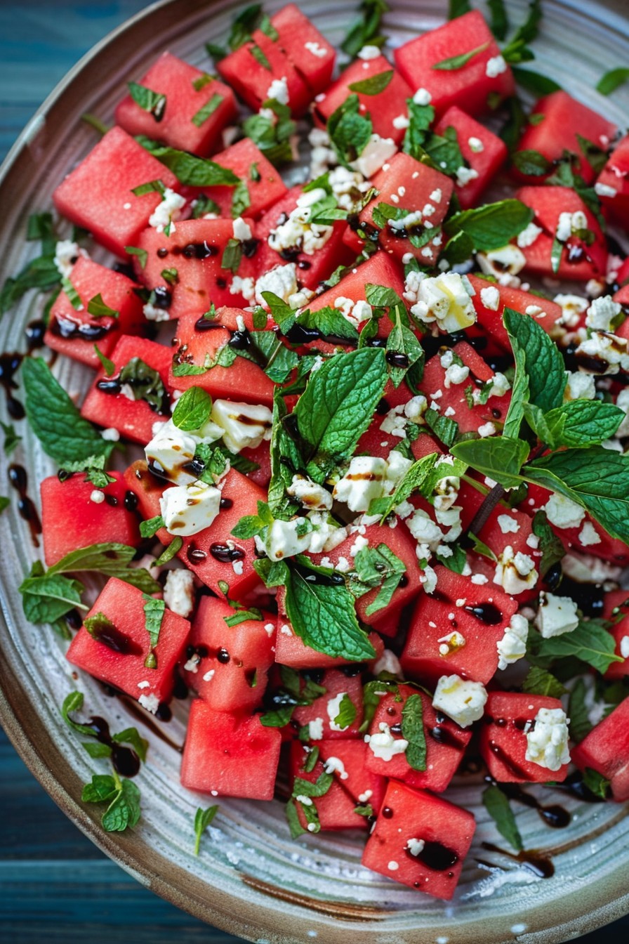 Watermelon Feta and Mint Salad Recipe: A Refreshing Summer Delight
