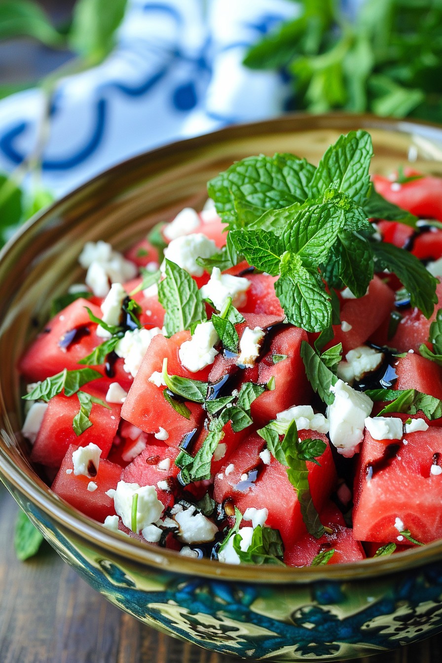 Watermelon Feta And Mint Salad Recipe